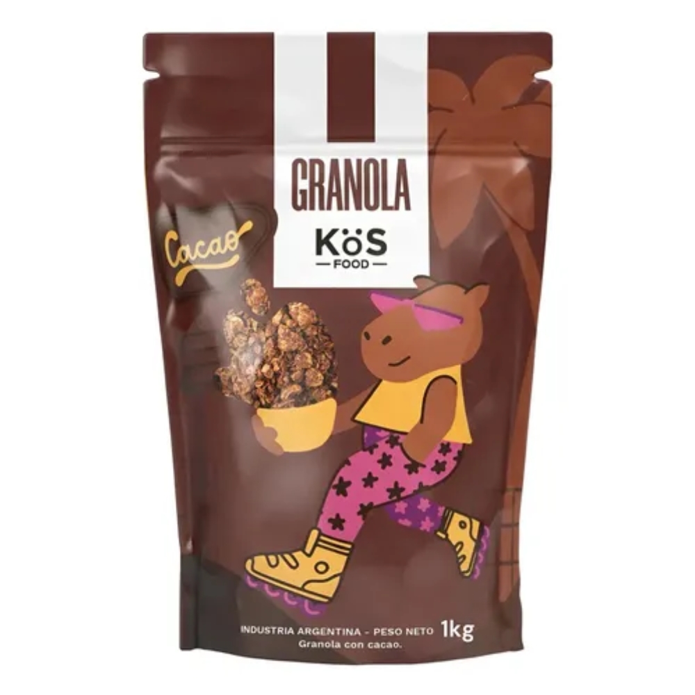 14000 (1) Granola Kos Food Con Cacao Frutos Secos 400gr/1kg - Imagen 1