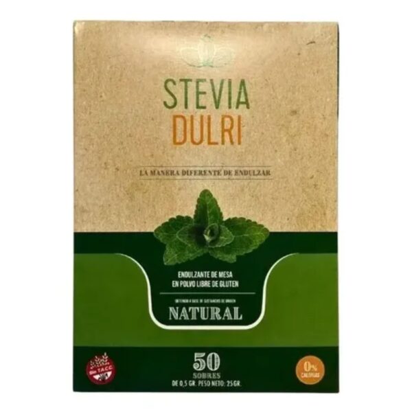 Edulcorante Stevia Dulri SIN TACC x 100 / X 50 Sobres - Imagen 3