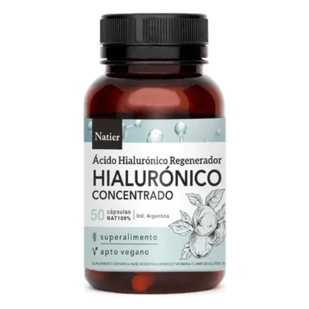 57500 Ácido Hialurónico Vegetal Concentrado X 50 Capsulas Natier - Imagen 1