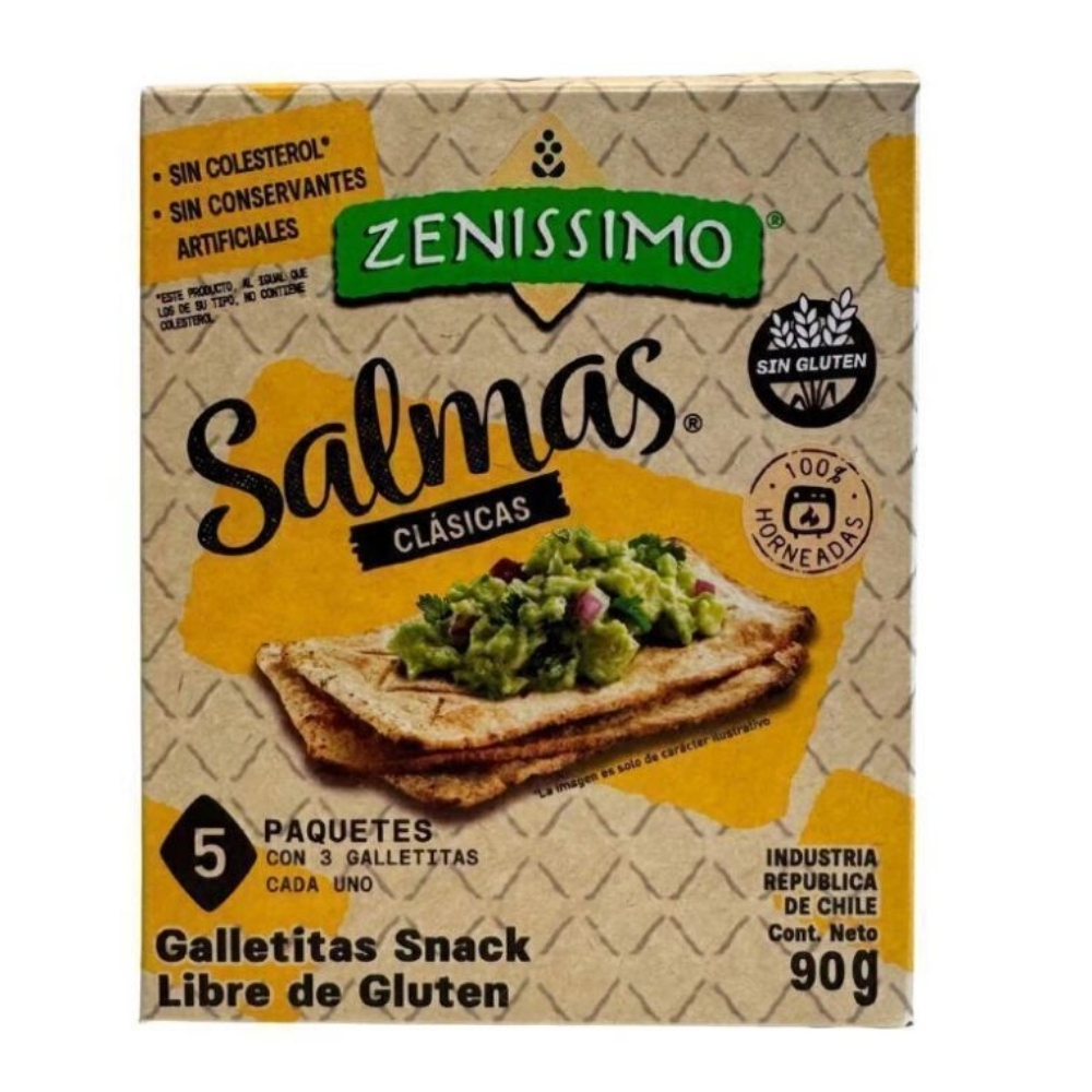 Salmas clasicas Galletitas Salmas Horneadas Sin Tacc Zenissimo 90gr - Imagen 1