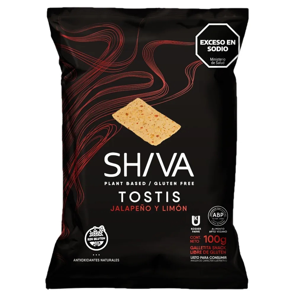Shiva tostis Tostaditas Jalapeño y Limon X100gr Shiva - Imagen 1